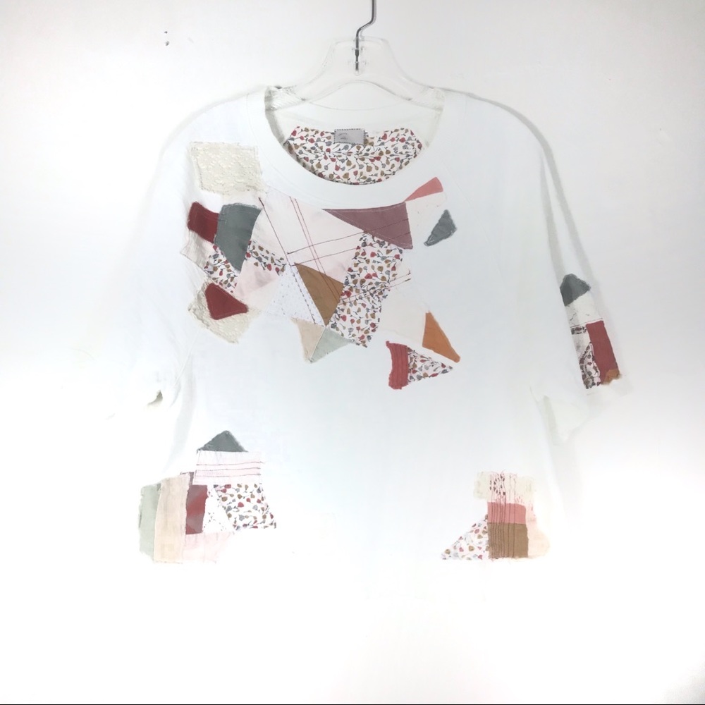 Anthropologie Postmark Patchwork Sweatshirt - image 1